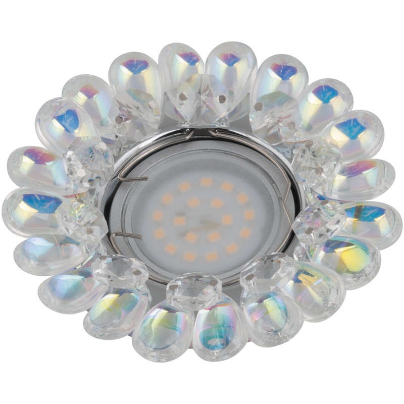DLS-P119 GU5.3 CHROME/RAINBOW Светильник декоративный встраиваемый ТМ Fametto DLS-P119 GU5.3 CHROME/RAINBOW Светильник декоративный встраиваемый ТМ Fametto