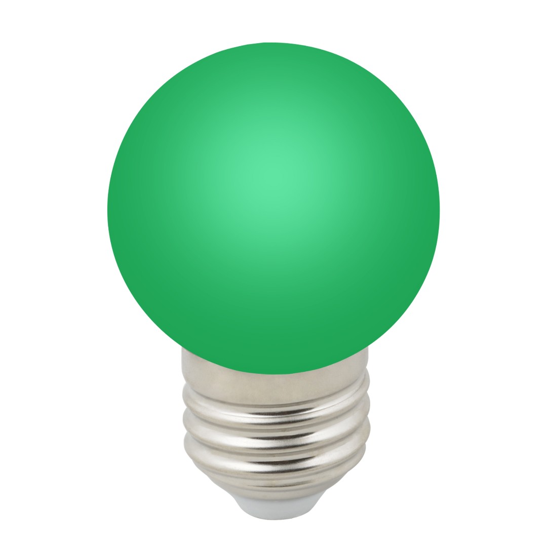 LED-G45-1W/GREEN/E27/FR/С Лампа декоративная светодиодная. Форма шар LED-G45-1W/GREEN/E27/FR/С Лампа декоративная светодиодная. Форма шар